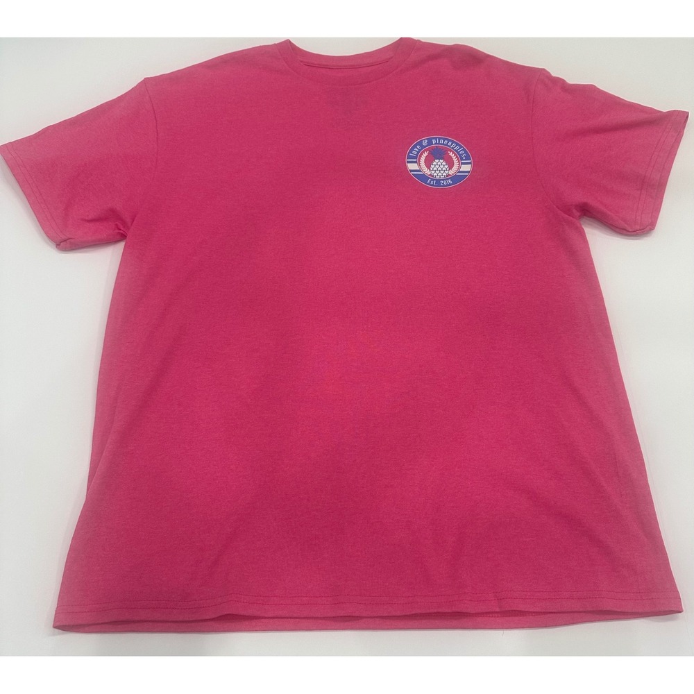 Love & Pineapples Pink Graphic T-Shirt Obey All The Rules Miss All The Fun Large